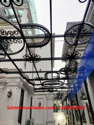 Mái kính sắt mỹ thuật MK_28
